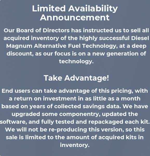 Diesel Magnum Alternative Fuel Technology System