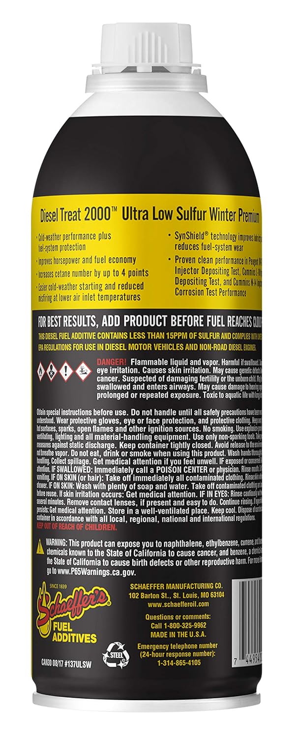 Schaeffer Manufacturing Co. 0137ULSW-042S Diesel Treat 2000 Ultra Low Sulfur Winter Premium, 1-Pint Bottle