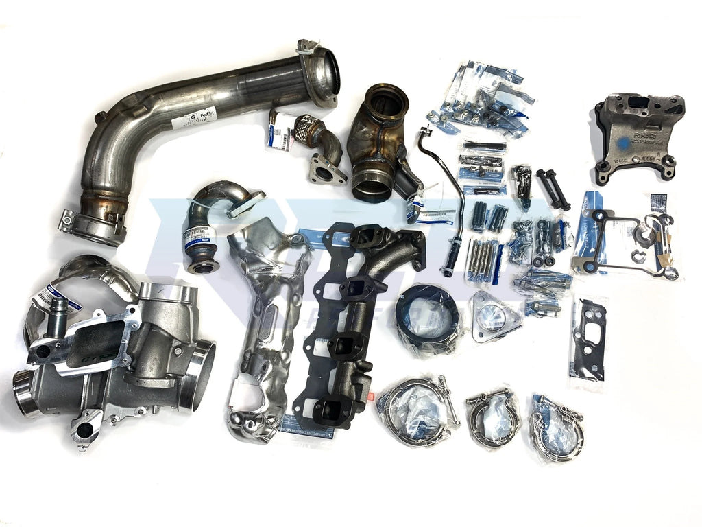 6.7L FORD POWER STROKE 2017+ TURBOCHARGER RETROFIT KIT With Turbo and RCD 4" Down Tube